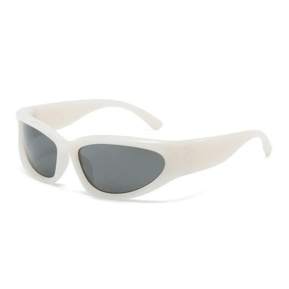 Fashion Women Sunglasses White Frame Black‎ Lens 100% UV Protection Street Wear